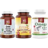 Ncs Ester C Vitamini 120 Tablet Omega 3 6 9 1000 Mg 200 Kapsül Çinko Selenium 60 Tablet