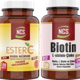 Ncs Ester C Vitamini Kara Mürver 120 Tablet Biotin L-Sistein Çinko 120 Tablet