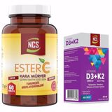 Ncs Ester C Vitamini Kara Mürver 60 Tablet + Vitamin D3 K2 20 ml Damla