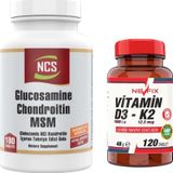 Ncs Glucosamine Chondroitin Msm Boswellia Serrata Hyaluronic Acid 180 Tablet & Vitamin D3-K2 120 Tablet
