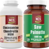 Ncs Glucosamine Chondroitin MSM Type 2 Collagen Turmeric Root 300 Tablet + Saw Palmetto 1000 mg 120 Tablet