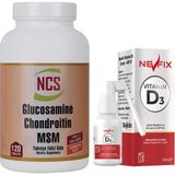 Ncs Glucosamine Chondroitin Msm Type Iı Collagen Turmeric 120 Tablet & Nevfix Vitamin D3 Sıvı Sprey