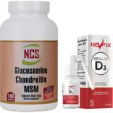 Ncs Glucosamine Chondroitin Msm Type Iı Collagen Turmeric 180 Tablet & Nevfix Vitamin D3 Sıvı Sprey