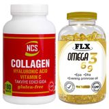 Ncs Hidrolize Collagen Hyaluronic Acid C Vitamini 180 Tablet & Flx Omega 3-6-9 Balık Yağı 90 Softgel