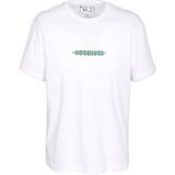 Ncs Jeans Erkek Oversize Tişört Beyaz Sırt Baskılı Bisiklet Yaka Pamuk Slim Fit Baskılı T-Shirt Ncs Jeans 1190