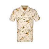 Ncs Jeans Erkek Polo Yaka Tişört Desenli Bej %100 Pamuk Slim Fit T-shirt 1191