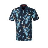 Ncs Jeans Erkek Polo Yaka Tişört Desenli Lacivert %100 Pamuk Slim Fit T-shirt 1178