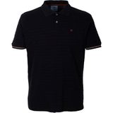 Ncs Jeans Erkek Polo Yaka Tişört Lacivert Dokulu Pamuk Slim Fit Ribanalı Kol T-Shirt Ncs Jeans 1152 - 3XL