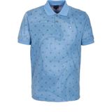 Ncs Jeans Erkek Polo Yaka Tişört Mavi Slim Fit Ribanalı Kol Pamuklu Baskılı T-Shirt Ncs Jeans 1252 - 2XL