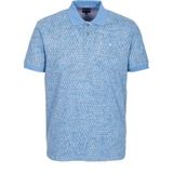 Ncs Jeans Erkek Polo Yaka Tişört Mavi Slim Fit Ribanalı Kol Pamuklu Baskılı T-Shirt Ncs Jeans 1253 - 3XL