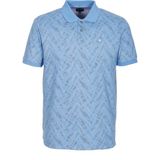 Ncs Jeans Erkek Polo Yaka Tişört Mavi Slim Fit Ribanalı Kol Pamuklu Baskılı T-Shirt Ncs Jeans 1254