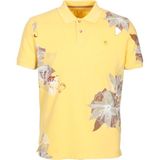 Ncs Jeans Erkek Polo Yaka Tişört Sarı Pamuk Slim Fit Ribana'lı Kol Floral Desenli T-Shirt Ncs Jeans 1189 - 2XL