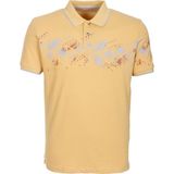 Ncs Jeans Erkek Polo Yaka Tişört Sarı Slim Fit Ribanalı Pamuk Desenli T-Shirt Ncs Jeans 1214 - 3XL