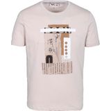 Ncs Jeans Erkek Tişört Bisiklet Yaka Bej Pamuk Slim Fit Baskılı T-Shirt Ncs Jeans 1228