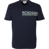 Ncs Jeans Erkek Tişört Bisiklet Yaka Lacivert Slim Fit Baskılı T-Shirt Ncs Jeans 1296