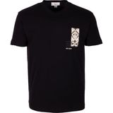 Ncs Jeans Erkek Tişört Bisiklet Yaka Siyah %100 Pamuk Slim Fit Göğüs ve Sırt Baskılı T-Shirt Ncs Jeans 1299 - 3XL