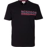 Ncs Jeans Erkek Tişört Bisiklet Yaka Siyah Slim Fit Baskılı T-Shirt Ncs Jeans 1296 - 2XL