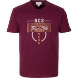 Ncs Jeans Erkek Tişört Bisiklet Yaka Slim Fit Bordo %100 Pamuk Baskılı T-Shirt Ncs Jeans 1300