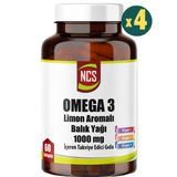 Ncs Limon Aromalı Balık Yağı 1000 Mg 60 Softgel 4 Adet