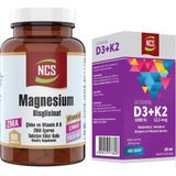 Ncs Magnezyum Zma Magnesium Cinko Vitaminb6 Folic Acid 60 Tablet+Vitamin D3 K2 20 Ml