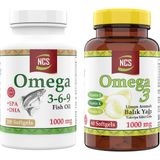 Ncs Omega 3-6-9 Fish Oil 1000MG 200 Softgels Omega 3 Limon Aromalı Balık Yağı 1000MG 60 Softgel