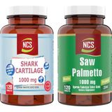 Ncs Saw Palmetto 1000 Mg Pumpkin Biotin Zinc Complex 120 Tablet & Shark Cartilage Demir Vitamin D3 1000 Mg 120 Tablet