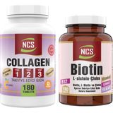 Ncs Tip 1-2-3 Collagen () 1000 Mg 180 Tablet Glutatyon Biotin 180 Tablet 2 Ürün 1 Arada