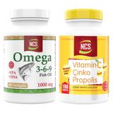 Ncs Vitamin C Çinko Propolis 180 Tablet + Omega 3-6-9 1000 mg 200 Kapsül