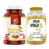 Ncs Vitamin C Kuşburnu Ekstresi Beta Glucan 120 Tablet + Flx Omega 3-6-9 90 Kapsül Balık Yağı