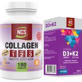 Ncs Vitamin D3 K2 2O Ml Kollajen Collagen Tip 1-2-3 Hyaluronic Acid Glutatyon 180 Tablet