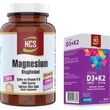 Ncs Zma Magnesium Bisglisinat 60 Tablet Çinko Folic Acid Vitamin B 6 & Ncs Vitamin D3 + K2 Damla 20 ml