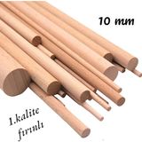 ncy Ahşap Balsa Çubuk Çıta Kavela Yivsiz Kayın 40 cm 10 mm 8 Adet