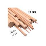 ncy Ahşap Kavale Çıta Çubuk Kayın Kavela 1.kalite 10 Mm Yivsiz 100 Cm 3 Ad