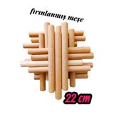 ncy Ahşap Ritim Çubuğu 6 Çift ( 12 Adet ) Fırınlanmış Meşe Pürüzsüz 22 Cm 20 Mm