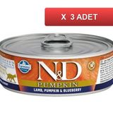 N&D 3x80 GR Balkabaklı Kuzu Etli Kedi Konservesi