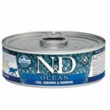 N&D 80 gr Ocean Balkabaklı Morina Balıklı ve Karidesli Tahılsız Yavru Kedi Konservesi