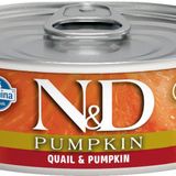 N&D Balkabağı Bıldırcın 12x80 gr Kedi Konserve