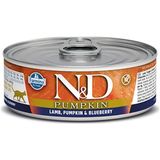 N&D Balkabaklı Kuzu Etli ve Yaban Mersinli 12 x 80 gr Konserve Yetişkin Kedi Maması