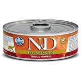 N&D Balkabaklı ve Bıldırcınlı 12x80 gr Kedi Konservesi