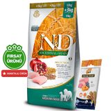 ND Düşük Tahıl Tavuk Nar Orta ve Büyük Irk Köpek Maması 12 + 3 Kg + ND Dental Köpek Ödülü