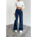 nd jeans Kadın Jeans Yeni Palozzo Yüksek Bel Pantolon