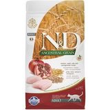 N&D Kısırlaştırılmış Yetişkin Kedi Maması 1,5 kg Az Tahıllı Tavuk&nar Kılçıksız Buğday Yulaflar