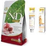 N&D Kitten 1,5 kg Kedi Maması + GimCat 20 gr Multi Vitamin