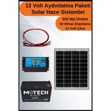 N&D Lighting Aydınlatma Short Mono Solar Paket 12 VOLT-200WP - Siyah