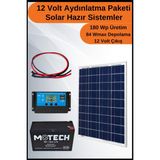 N&D Lighting Aydınlatma Short Solar Paket 12 VOLT-180WP - Beyaz