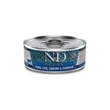 N&D Nd 1997 Ocean Ton Balığı, Morina Balığı Karides ve Balkabaklı Kedi Konservesi 80 gr
