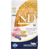 N&D Nd Düşük Tahıllı Kuzu Etli Yaban Mersinli Yetişkin Kedi Maması 1,5 kg