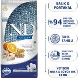 N&D Nd Ocean M.Balığı Adult Med&Maxi Az Tahıllı Köpek Maması - 12 Kg