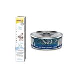 N&D Ocean Kitten Ton Karides Balkabağı Yaş Mama 80 gr + Gimcat Kitten Paste 50 gr Seti
