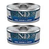 N&d Ocean Tahılsız 2 Adet Ton Sardalya Karides Yetişkin Yaş Mama 80 Gr
